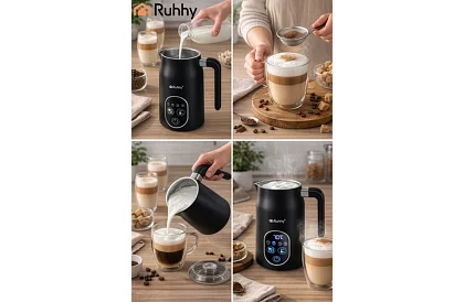 Elektrický napěňovač mléka s LED displejem - 500 W