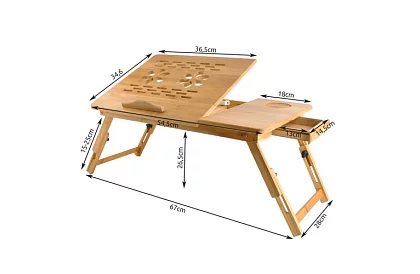 Bambusový stoleček pod notebook