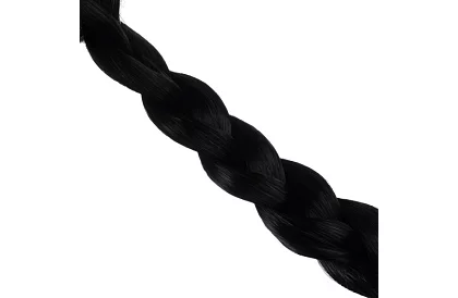 Dlouhá černá paruka s copánky - Wednesday