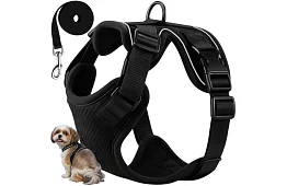 Beztlaký postroj pro psy a kočky s vodítkem – Velikost M