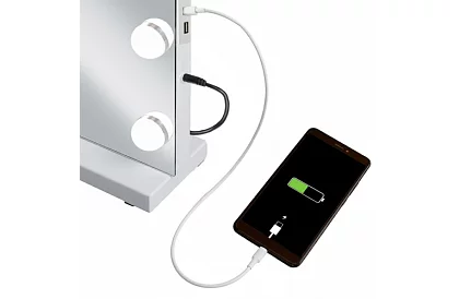 Kosmetické zrcadlo s LED osvětlením 80 × 62 cm