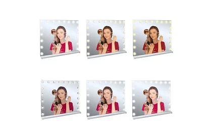 Kosmetické zrcadlo s LED osvětlením 58 × 46 cm