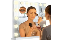 Kosmetické zrcadlo s LED osvětlením 58 × 46 cm