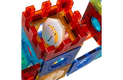 Vzdělávací magnetická 3D stavebnice – kuličková dráha 96 dílů