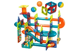 Vzdělávací magnetická 3D stavebnice – kuličková dráha 96 dílů