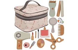 Dětská dřevěná kadeřnická sada 17 v 1