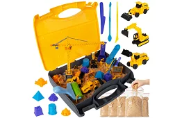 Kinetický písek 1500 g s XXL příslušenstvím – staveniště