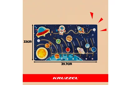Dřevěné Montessori puzzle - vesmír