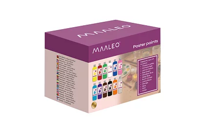 Plakátové barvy 12 x 500 ml – 12 odstínů