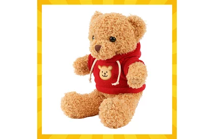 Medvídek s mikinou 30 cm – plyšová hračka pro děti 0+