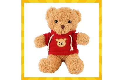 Medvídek s mikinou 30 cm – plyšová hračka pro děti 0+