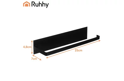 Nástěnný držák na papírové utěrky 25 cm – černý