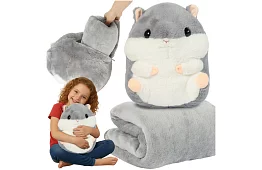 Deka 200 × 105 cm – polštář a plyšová hračka 3 v 1