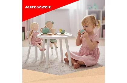 Dřevěná čajová souprava – zelená