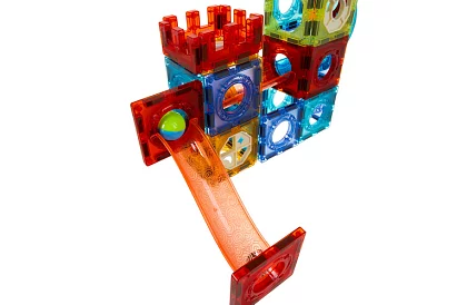 Vzdělávací magnetická 3D stavebnice – kuličková dráha 110 dílů