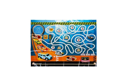 Kamion s vlekem pro přepravu vozidel + 6 aut