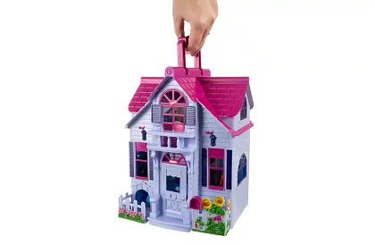 Skládací domeček pro panenky s nábytkem