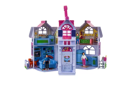 Skládací domeček pro panenky s nábytkem