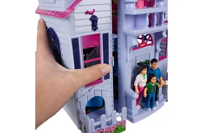 Skládací domeček pro panenky s nábytkem