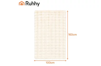 Teplá sametová bílá deka 160 × 100 cm