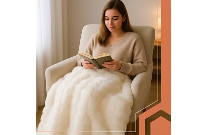 Teplá sametová bílá deka 160 × 100 cm