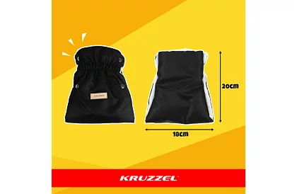 Černý rukavník - teplé rukavice na kočárek