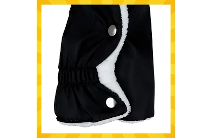 Černý rukavník - teplé rukavice na kočárek