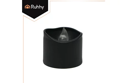 LED černé svíčky s efektem plamene 3,6 × 3 cm – sada 12 kusů