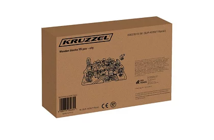 Dřevěné kostky – Město 115 ks s podložkou