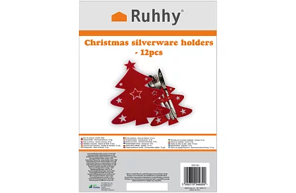 Vánoční kapsa na příbor – prostírání 12 ks