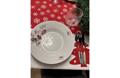 Vánoční kapsa na příbor – prostírání 12 ks