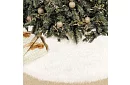 Podložka pod vánoční stromek – 150 cm, bílá kožešina