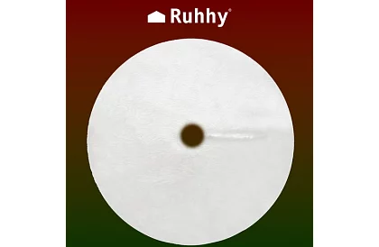 Podložka pod vánoční stromek – 120 cm, bílá kožešina