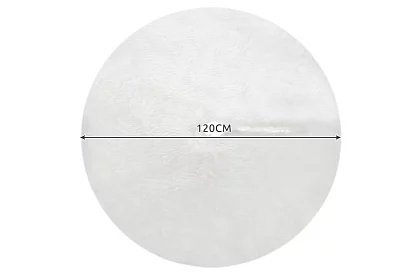 Podložka pod vánoční stromek – 120 cm, bílá kožešina