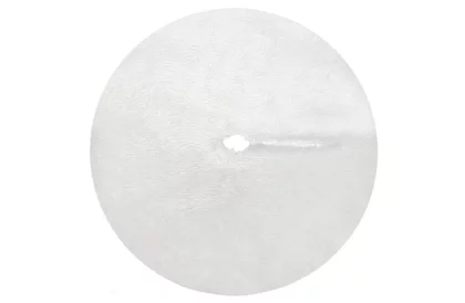 Podložka pod vánoční stromek – 120 cm, bílá kožešina