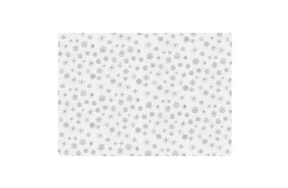 Ubrus se sněhovými vločkami 180 x 140 cm – bílostříbrný