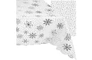 Ubrus se sněhovými vločkami 180 x 140 cm – bílostříbrný