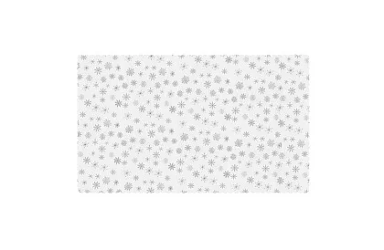 Ubrus se sněhovými vločkami 220 x 140 cm – bílostříbrný