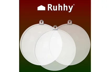 Akrylové baňky k dekoraci, naplnění - průměr 10 cm, 5 ks