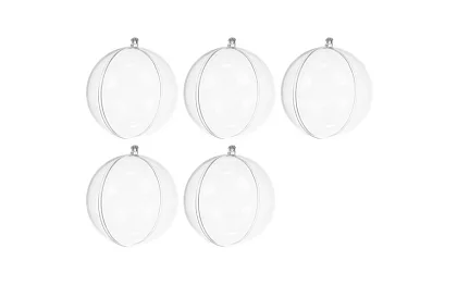 Akrylové baňky k dekoraci, naplnění - průměr 10 cm, 5 ks