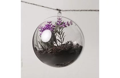 Akrylové baňky k dekoraci, naplnění - průměr 10 cm, 5 ks