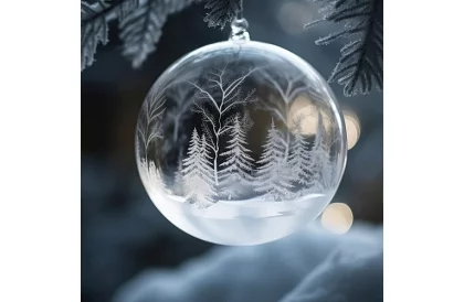 Akrylové baňky k dekoraci, naplnění - průměr 10 cm, 5 ks