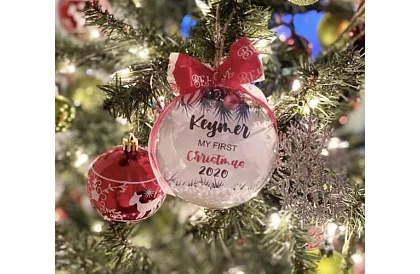 Akrylové baňky k dekoraci, naplnění - průměr 10 cm, 5 ks