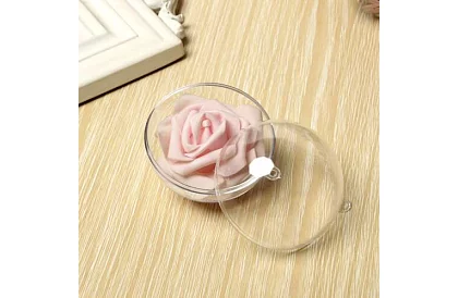 Akrylové baňky k dekoraci, naplnění - průměr 10 cm, 5 ks