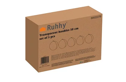 Akrylové baňky k dekoraci, naplnění - průměr 10 cm, 5 ks