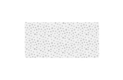 Ubrus se sněhovými vločkami 260 x 140 cm – bílostříbrný