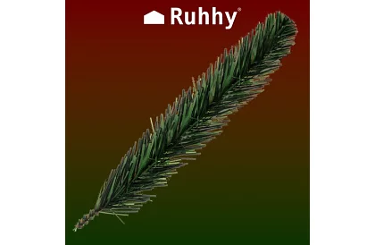 Větve umělého smrku na dekorace – 29 cm, 40 ks