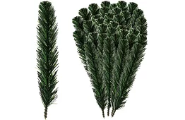 Větve umělého smrku na dekorace – 29 cm, 40 ks