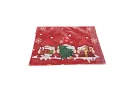 Dlouhý vánoční běhoun 180 x 40 cm – červený se skřítky