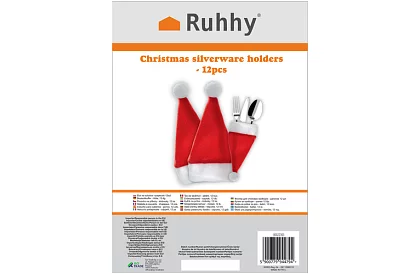 Vánoční kapsa na příbory – sada 12 ks